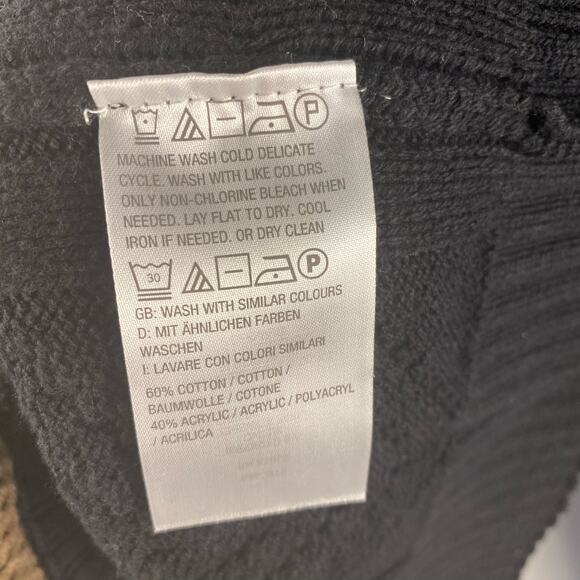 Jason Wu Black Oversized Cable Knit Herringbone Chevron Pattern Sweater Small - Picture 5 of 8